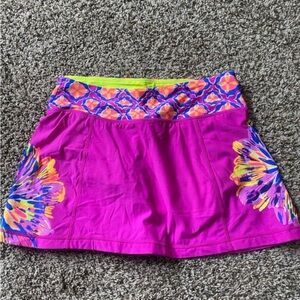 Lilly Pulitzer luxletic skort pink floral size small style# 26746